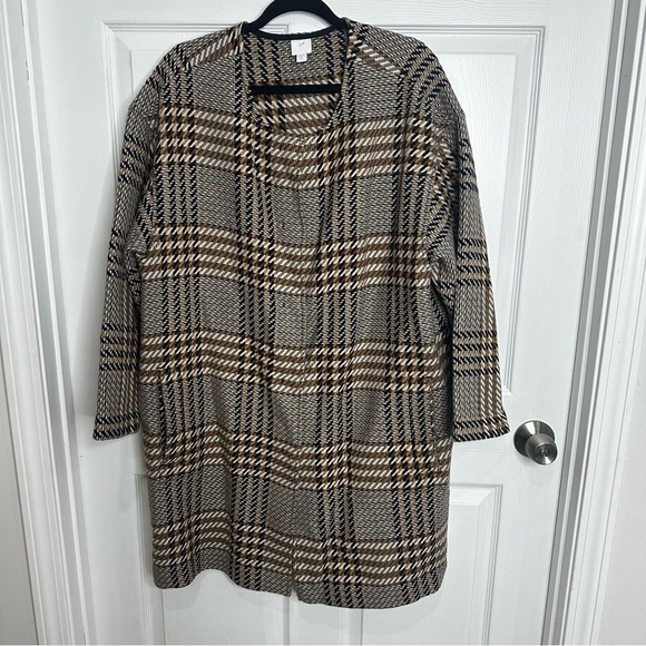J Jill wool plaid longline jacket XL petite - Picture 4 of 12